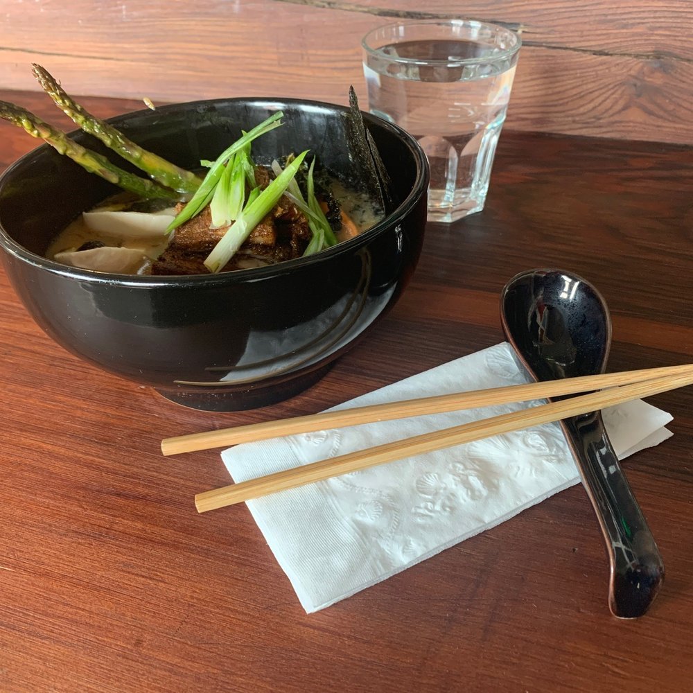 Willits Ramen Cubed - tonkatsu ramen with Mendo produce - Ramen Near Me - Willits, California Willits Ramen Cubed - tonkatsu ramen with Mendo produce - Ramen Near Me - Willits, California