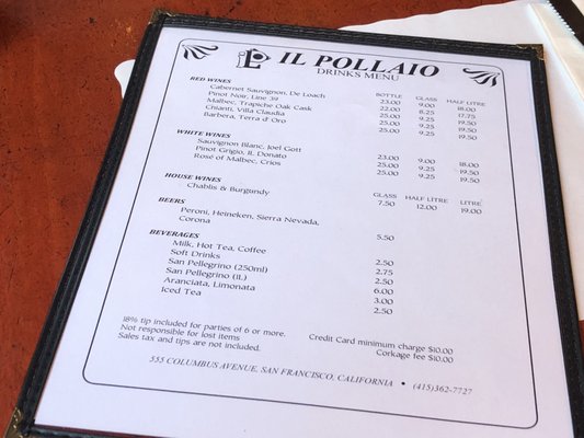 Menu photo 7 Il Pollaio San Francisco, CA