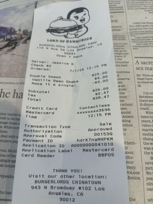 Menu photo 1 Burgerlords - Highland Park Los Angeles, CA