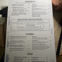 Dining On The Edge - Menu