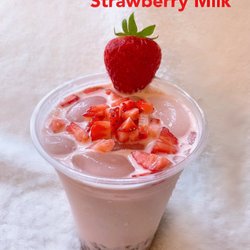 Sunshine State of Mind - Homemade Strawberry Milk - made with real fruit $7.5
