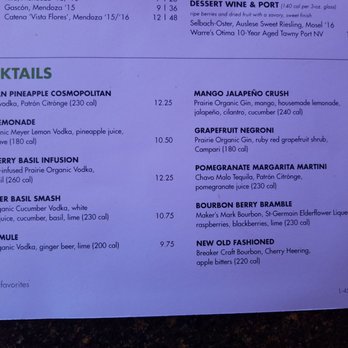 Seasons 52 - Prices and calories on cocktails! - New American Near Me - Albuquerque, New Mexico Seasons 52 - Prices and calories on cocktails! - New American Near Me - Albuquerque, New Mexico