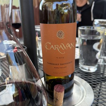 Hunters Chophouse - 2019 Caravan Cab Sav from the Darioush winery in Napa recommended by Victoria, the sommelier - Steakhouses Near Me - Estes Park, Colorado