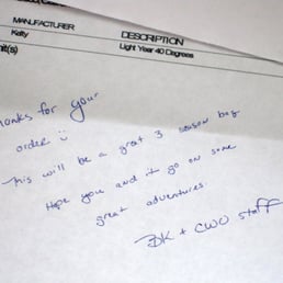 Handwritten note on the invoice! Nice! =) Handwritten note on the invoice! Nice! =)
