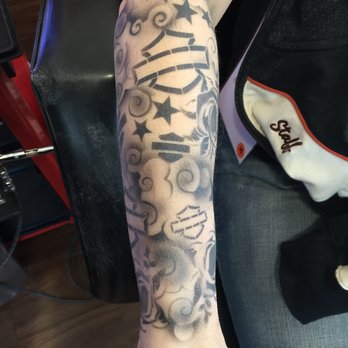 Reign-Ink - Custom tattoo designed for Client Harley-Davidson at Sturgis Motorcyle Rally 2017 - Tattoo Near Me