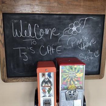 T.J's Cafe - a blackboard with a chalkboard and a vending machine - Cafes Near Me - Robinson, Illinois T.J's Cafe - a blackboard with a chalkboard and a vending machine - Cafes Near Me - Robinson, Illinois