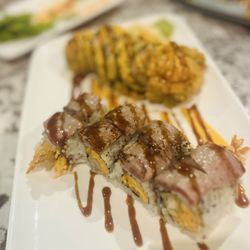 Izumi Asian Bistro Cumming - Yummy Yummy Roll* and Suteki Steak Roll