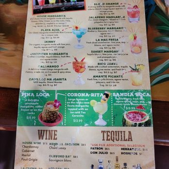 El Mezcal Mexican Restaurant Ocala - Drink menu - Mexican Near Me - Ocala, Florida