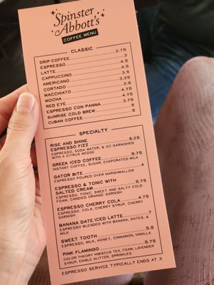 Menu photo 2 Spinster Abbott's St. Augustine, FL