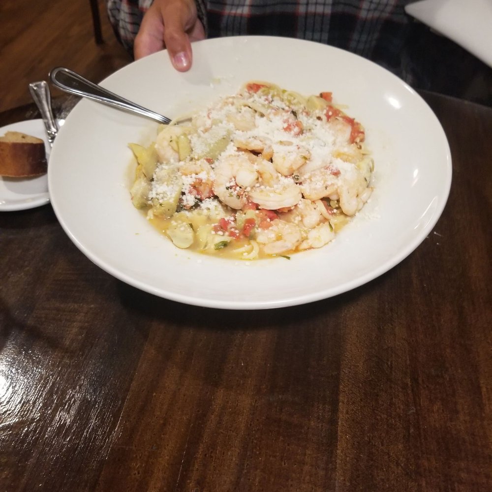 Gino's - Pacific Grove Sprimp scampi with artichoke and tomato - Italian Near Me - Salinas, California Gino's - Pacific Grove Sprimp scampi with artichoke and tomato - Italian Near Me - Salinas, California