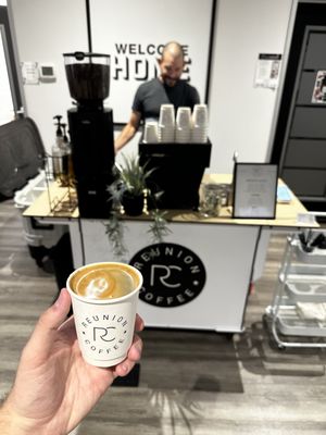 Private Event Catering - Elevate Your Coffee Catering Experience with Reunion Coffee!
Reunion Coffee Catering is your go-to mobile coffee cart and espresso bar service in San Antonio, Texas. Whether you're planning a wedding, a baby shower, a corporate event, or even a brand activation, we've got you covered.
Gourmet Coffee Cart: Perfect for weddings, bridal/baby showers, private parties, and more.
Corporate Event Catering: Ideal for offices, conferences, expos, staff appreciation days, schools, and churches.
Brand Activations: Enhance your grand openings, retail activations, and green rooms with our premium coffee experience.
Book us now on our website for your next event and taste the Reunion Coffee difference! Private Event Catering - Elevate Your Coffee Catering Experience with Reunion Coffee!
Reunion Coffee Catering is your go-to mobile coffee cart and espresso bar service in San Antonio, Texas. Whether you're planning a wedding, a baby shower, a corporate event, or even a brand activation, we've got you covered.
Gourmet Coffee Cart: Perfect for weddings, bridal/baby showers, private parties, and more.
Corporate Event Catering: Ideal for offices, conferences, expos, staff appreciation days, schools, and churches.
Brand Activations: Enhance your grand openings, retail activations, and green rooms with our premium coffee experience.
Book us now on our website for your next event and taste the Reunion Coffee difference!