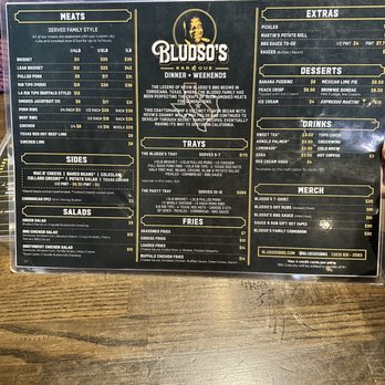 Bludso's BBQ - Menu - Barbeque Near Me - Los Angeles, California Bludso's BBQ - Menu - Barbeque Near Me - Los Angeles, California