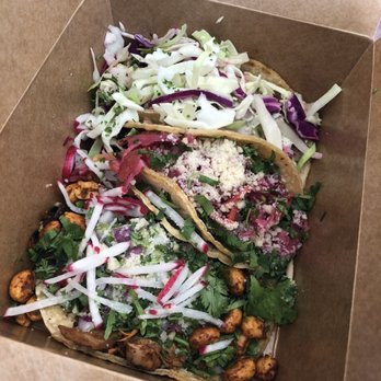 Seabirds Kitchen - 3 amigos, from back to front: Beer Battered Avo Taco, Grilled Mushroom Taco and Al Pastor Jackfruit IG: @bobabitchess - Vegan Near Me - Costa Mesa, California Seabirds Kitchen - 3 amigos, from back to front: Beer Battered Avo Taco, Grilled Mushroom Taco and Al Pastor Jackfruit IG: @bobabitchess - Vegan Near Me - Costa Mesa, California
