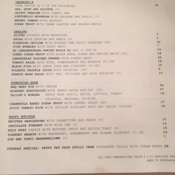Crooked Tailor - Menu - Cocktail Bars Near Me - Castle Hill, NSW