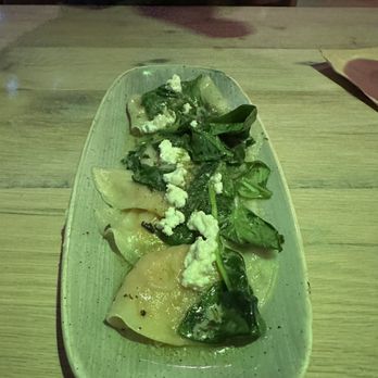 Moku Kitchen - Squash Ravioli w/ spinach - Cocktail Bars Near Me - Honolulu, Hawaii Moku Kitchen - Squash Ravioli w/ spinach - Cocktail Bars Near Me - Honolulu, Hawaii