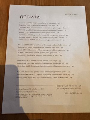 Menu photo 1 Octavia San Francisco, CA Menu photo 1 Octavia San Francisco, CA