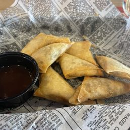 Cocktail Samosas, after I ate 1/2!