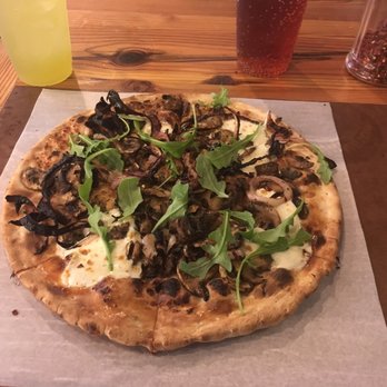 Snap Custom Pizza - My custom mushroom pie with house made mozzarella, caramelized onions, arugula, and truffle oil. So Good! - Pizza Near Me - State College, Pennsylvania Snap Custom Pizza - My custom mushroom pie with house made mozzarella, caramelized onions, arugula, and truffle oil. So Good! - Pizza Near Me - State College, Pennsylvania