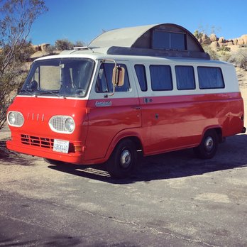 Epoch Restorations and Adventures - 1966 Ford Econoline at the campsite in the beautiful Joshua Tree campsite. - RV Repair Near Me