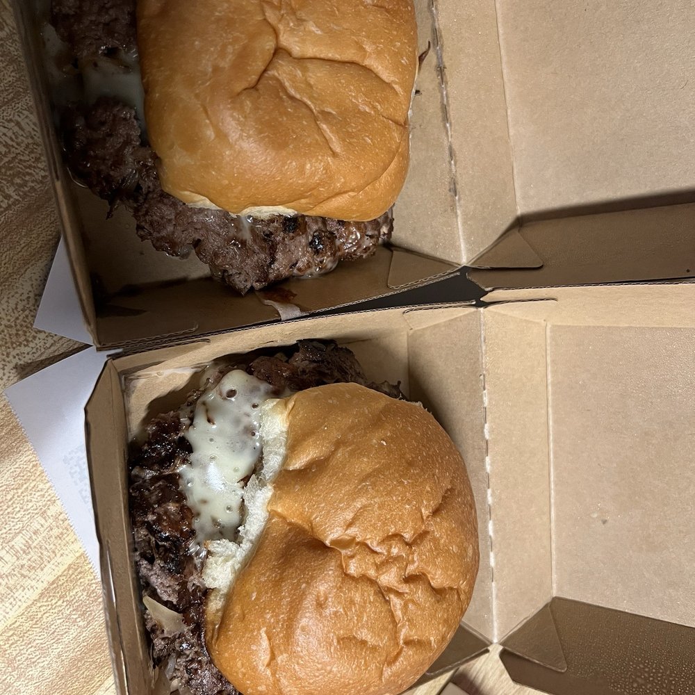 Fried Onion Burger With Cooper Cheese Fried Onion Burger With Cooper Cheese
