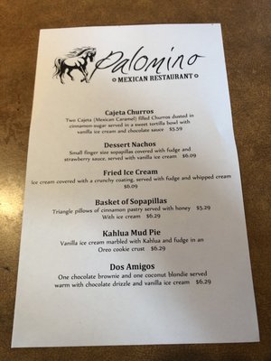 Menu photo 1 Palomino Mexican Restaurant Evans, CO