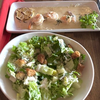 Enzo's Bistro and Bar - Caesar Salad and Scampi appetizers, both delicious ! - Italian Near Me - La Quinta, California Enzo's Bistro and Bar - Caesar Salad and Scampi appetizers, both delicious ! - Italian Near Me - La Quinta, California