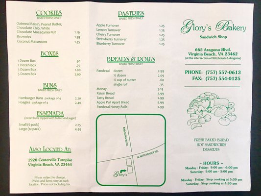 Menu photo 7 Glory's Bakery Virginia Beach, VA
