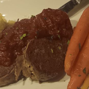 Volare Bistro - Meatloaf wrapped in bacon, carrots amd mashed potatoes - Wine Bars Near Me - Hapeville, Georgia Volare Bistro - Meatloaf wrapped in bacon, carrots amd mashed potatoes - Wine Bars Near Me - Hapeville, Georgia