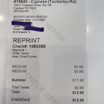 Orange Leaf Frozen Yogurt - the receipt - Desserts Near Me - Cypress, Texas Orange Leaf Frozen Yogurt - the receipt - Desserts Near Me - Cypress, Texas