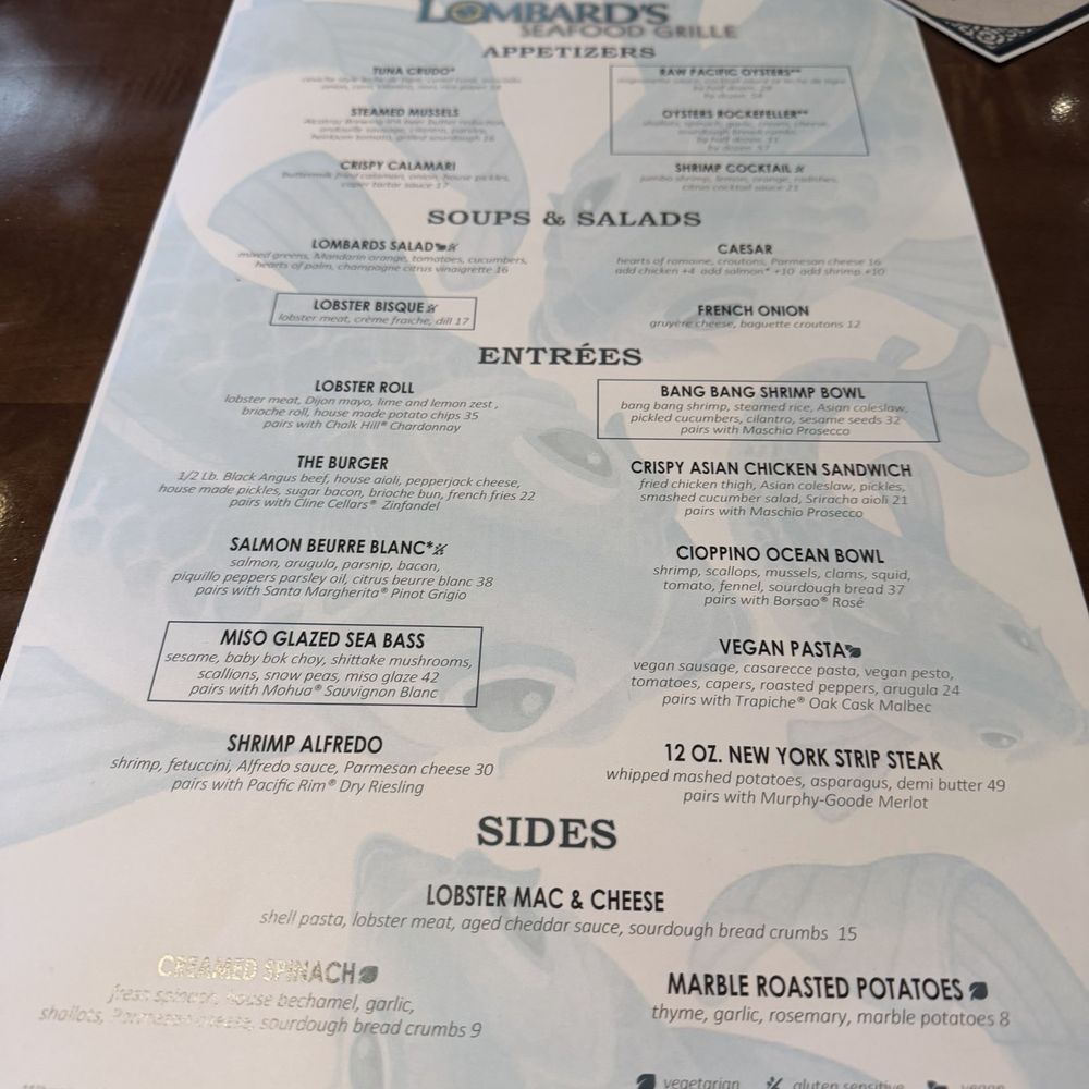 Lombard's Seafood Grille - Menu - Seafood Near Me - Orlando, Florida