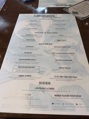 Menu photo 2 Lombard's Seafood Grille Orlando, FL Menu photo 2 Lombard's Seafood Grille Orlando, FL