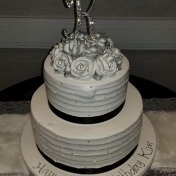 Torrance Bakery - Simply beautiful !! Silver dots , silver flowers , pixie dust, black ribbons - Bakeries Near Me - Gardena, California Torrance Bakery - Simply beautiful !! Silver dots , silver flowers , pixie dust, black ribbons - Bakeries Near Me - Gardena, California