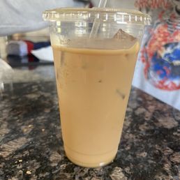 Medium iced French vanilla coffee Medium iced French vanilla coffee