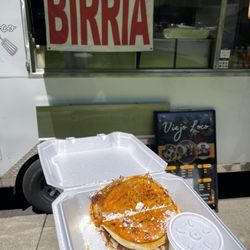 Viejo Loco Food Truck - 2 quesabirria tacos w consumé