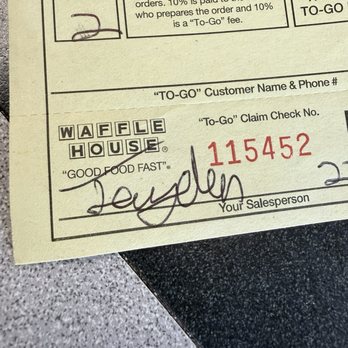 Waffle House - Waiters name - Breakfast & Brunch Near Me - Clearwater, Florida Waffle House - Waiters name - Breakfast & Brunch Near Me - Clearwater, Florida