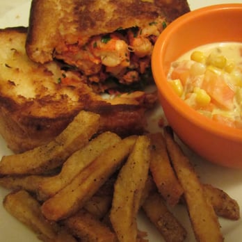 MAX's Wine Dive - Lobster Roll, corn and carrot succotash, over-seasoned fries - Wine Bars Near Me - Houston, Texas