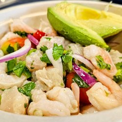 My Ceviche - Shrimp + Fish Ceviche w/Avocado (add-on). So good!