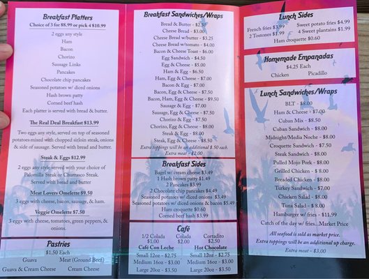 Menu photo 3 De Luna's cafe Key West, FL