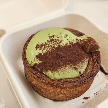 Ten Thousand Coffee - Matcha Croissant. I only got to have a tiny bite. Should have got my own - Coffee & Tea Near Me - New York, New York Ten Thousand Coffee - Matcha Croissant. I only got to have a tiny bite. Should have got my own - Coffee & Tea Near Me - New York, New York