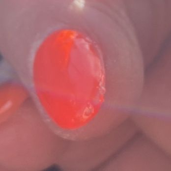 Bea Nails & Spa III - This nail was left rough on the edge and she didn't even paint the nail with precision. - Nail Salons Near Me - Centennial, Colorado