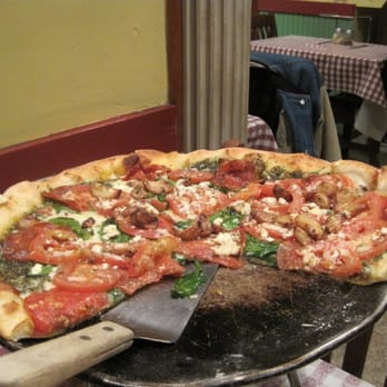 Pizza a'fetta - tomato, and pesto garlic greek style. delicious. - Pizza Near Me - Cannon Beach, Oregon Pizza a'fetta - tomato, and pesto garlic greek style. delicious. - Pizza Near Me - Cannon Beach, Oregon