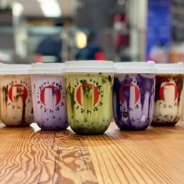 four different flavors of boba four different flavors of boba