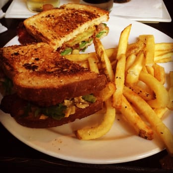 B Matthews Eatery - BLT with fried green tomatoes. The fries are delish - New American Near Me - Savannah, Georgia