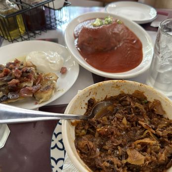 Gaufre's & Goods - we shared a fragrant bowl of Hunter's stew, a Golumpki combo of 4 flavors pierogies & a large serving of stuffed cabbage. All so tasty. - Greek Near Me - St. Augustine, Florida