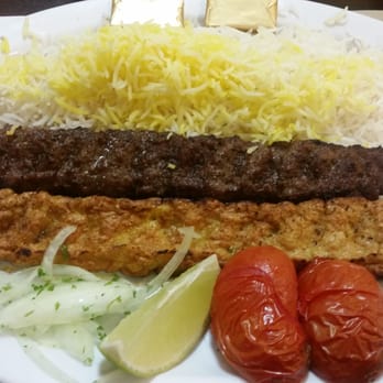Kabob Cafe - Beef and chicken koubideh kabobs w/rice - Persian/Iranian Near Me - Sugar Land, Texas