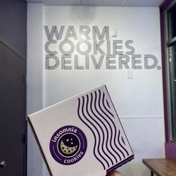 Insomnia Cookies - We decided to pick up but cool background lol