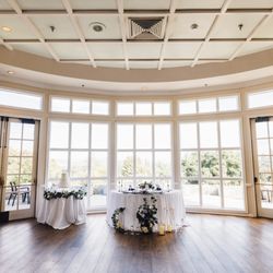 Summit House Weddings - Sweetheart Table setup in the Grand Summit Ballroom