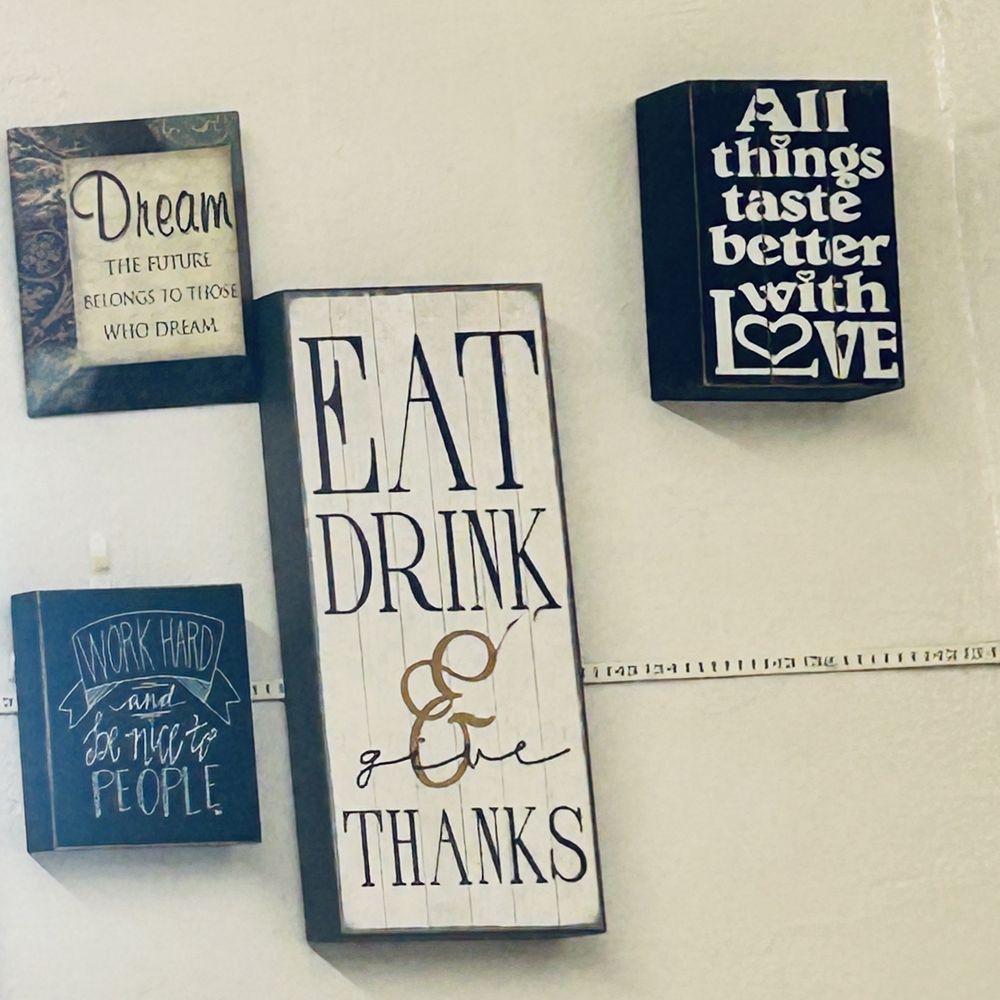 Angie's Country Kitchen - Cute plaques. Apparently a lady comes in there Monday through Friday and sells cute plaques. - American Near Me - Houston, Texas Angie's Country Kitchen - Cute plaques. Apparently a lady comes in there Monday through Friday and sells cute plaques. - American Near Me - Houston, Texas