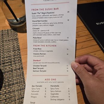 Sushi Roku - Lunch special menu - Sushi Bars Near Me - Pasadena, California