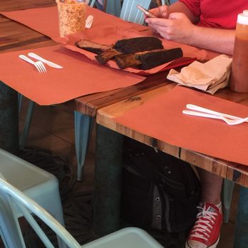 la Barbecue - A diner w monstrous beef ribs & pint coke slaw. Wished could have ate w him as I waited to eternity in loooong line - Barbeque Near Me - Austin, Texas